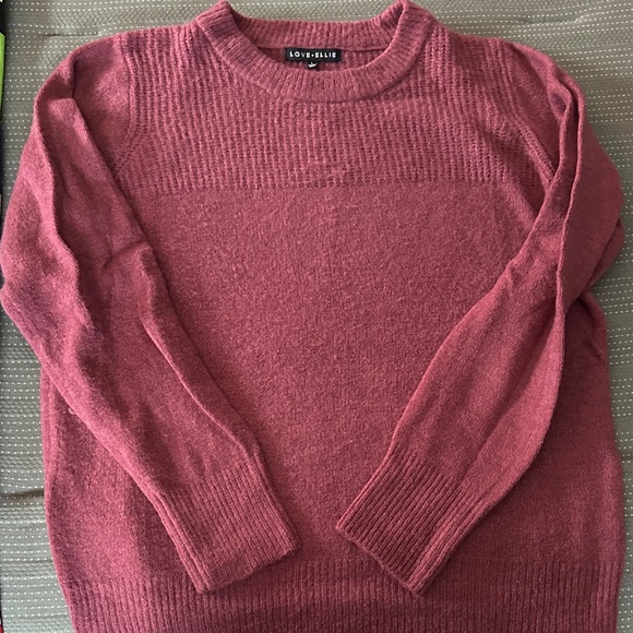 love ellie Sweaters - Love Elise Women's Berry Crew Neck Sweater